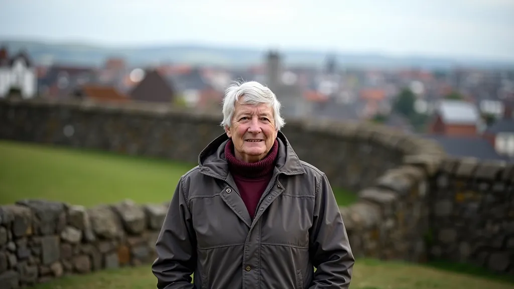 Historic city walls surrounding Derry with views across the landscape